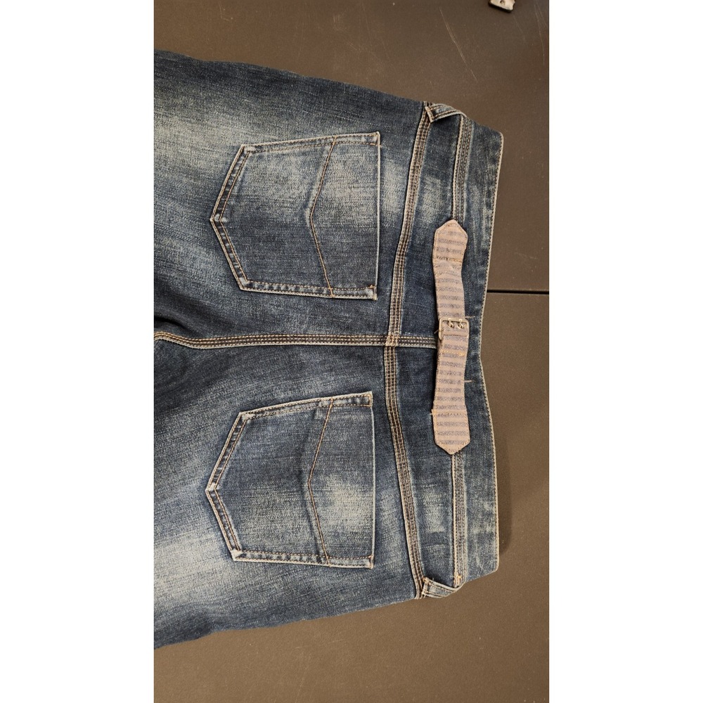 NWT Free People Flare Jeans Corduroy Tuxedo Stripe Raw‎ Hem Women's 28 X 32 - Picture 5 of 6
